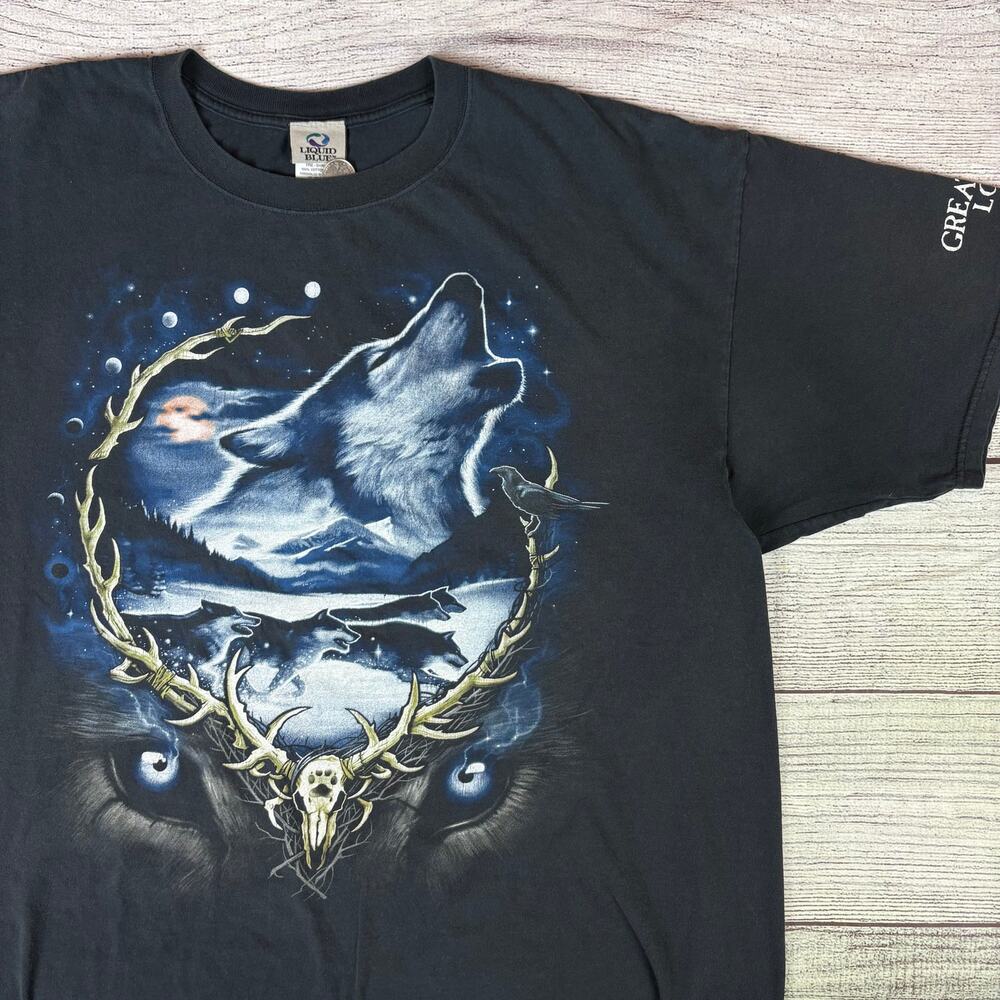 Vintage 2001 Liquid Blue Great Wolf Lodge T-shirt